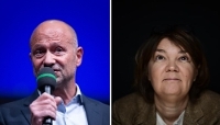Rolf Heinz, directeur général du groupe L'Équipe, et Frédérique Galametz, directrice de la rédaction déléguée de L'Équipe.