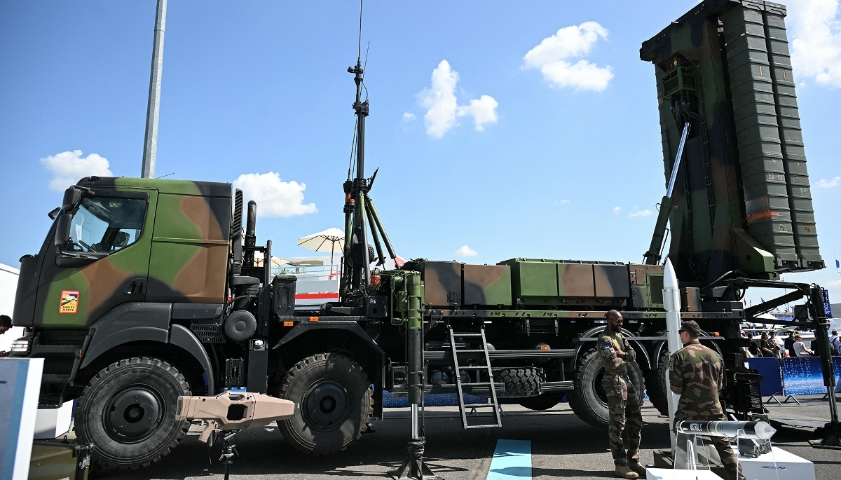 Le système SAMP/T-NG, présenté au salon du Bourget, le 17 juin 2025.