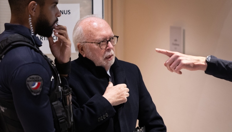 Wallerand de Saint-Just, l'ancien vice-président du Front national, après le verdict du procès pour soupçon de détournement de fonds publics européens, le 31 mars 2025.