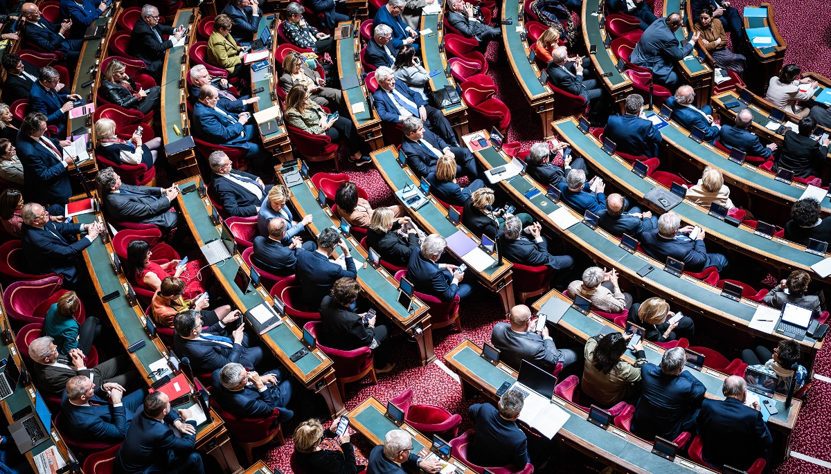 Vue de l'hémicycle du Sénat, le 26 novembre 2025.