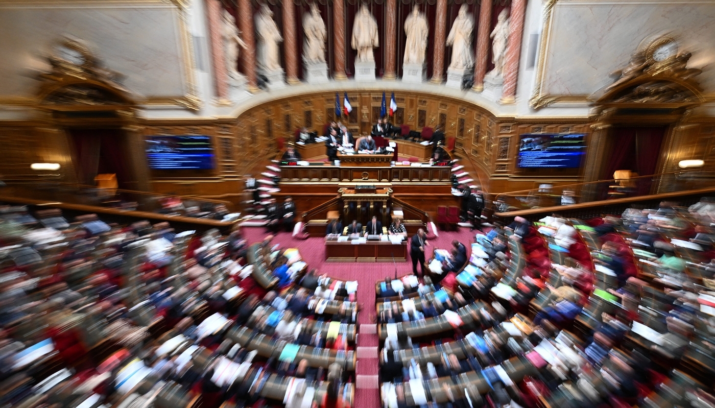 L'hémicycle du Sénat, à Paris.
