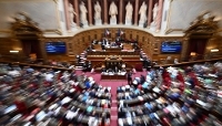 L'hémicycle du Sénat, à Paris.