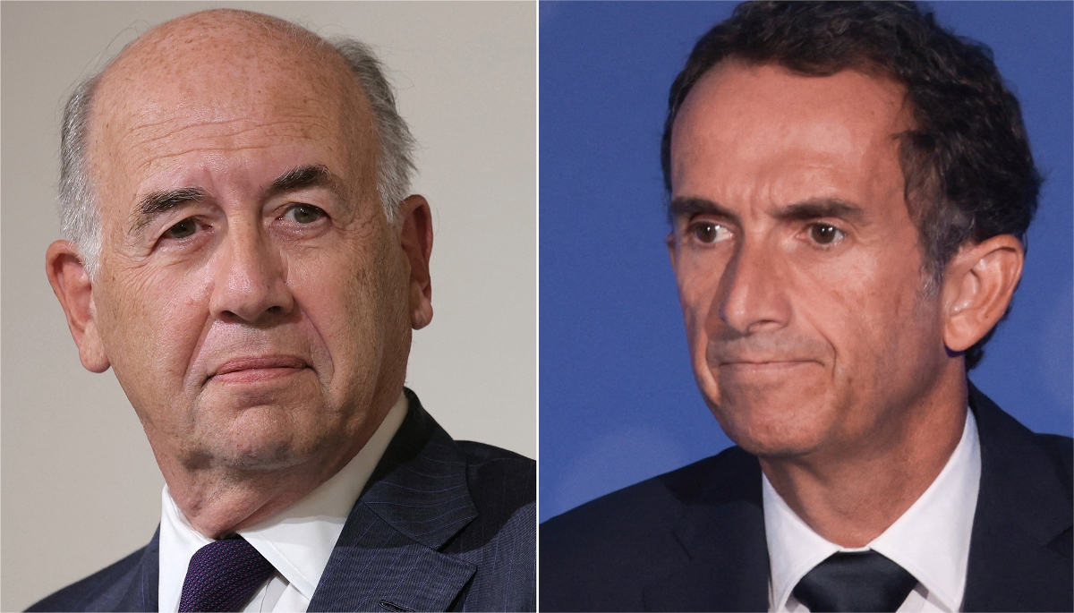 Serge Weinberg (à g.) et Alexandre Bompard.