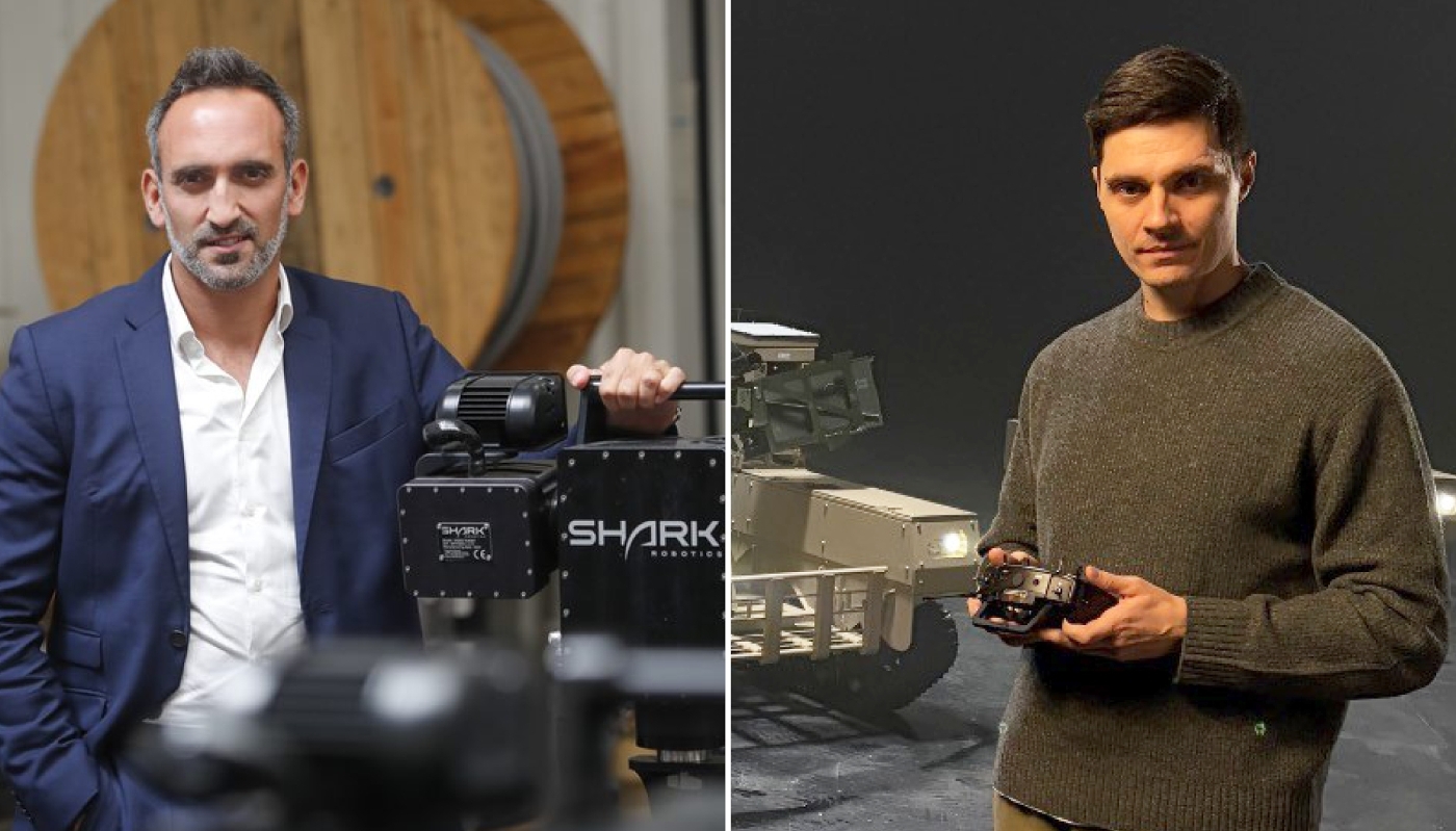 Le patron de Shark Robotics, Cyrille Kabbara, et celui de Tencore, Maksym Vasylchenko.