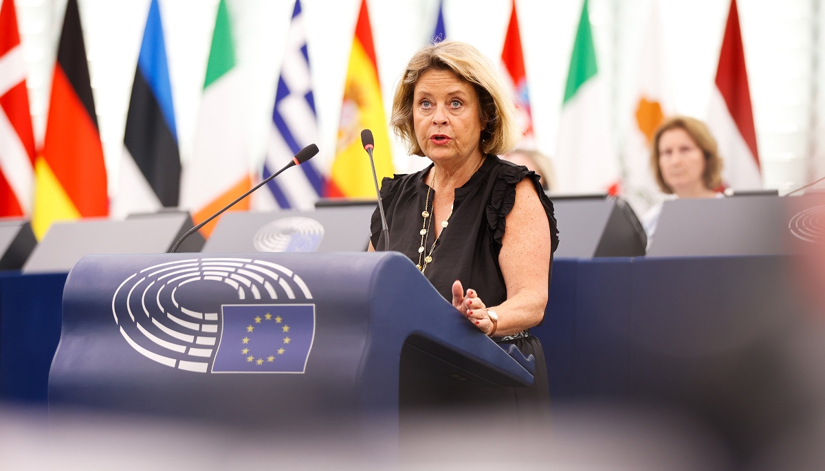 L'eurodéputée danoise Stine Bosse, le 9 juillet 2025.