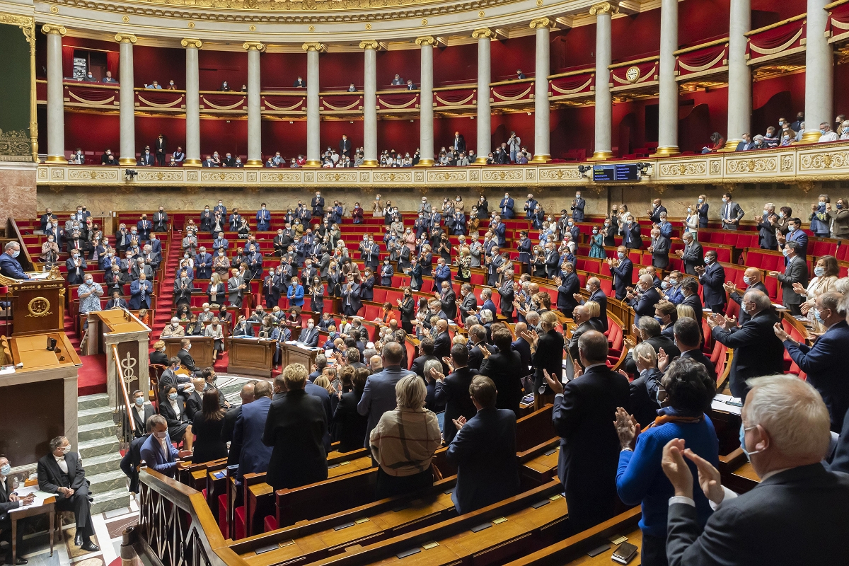 L'Assemblée nationale, lors d'une séance de questions au gouvernement, le 12 octobre 2021.
