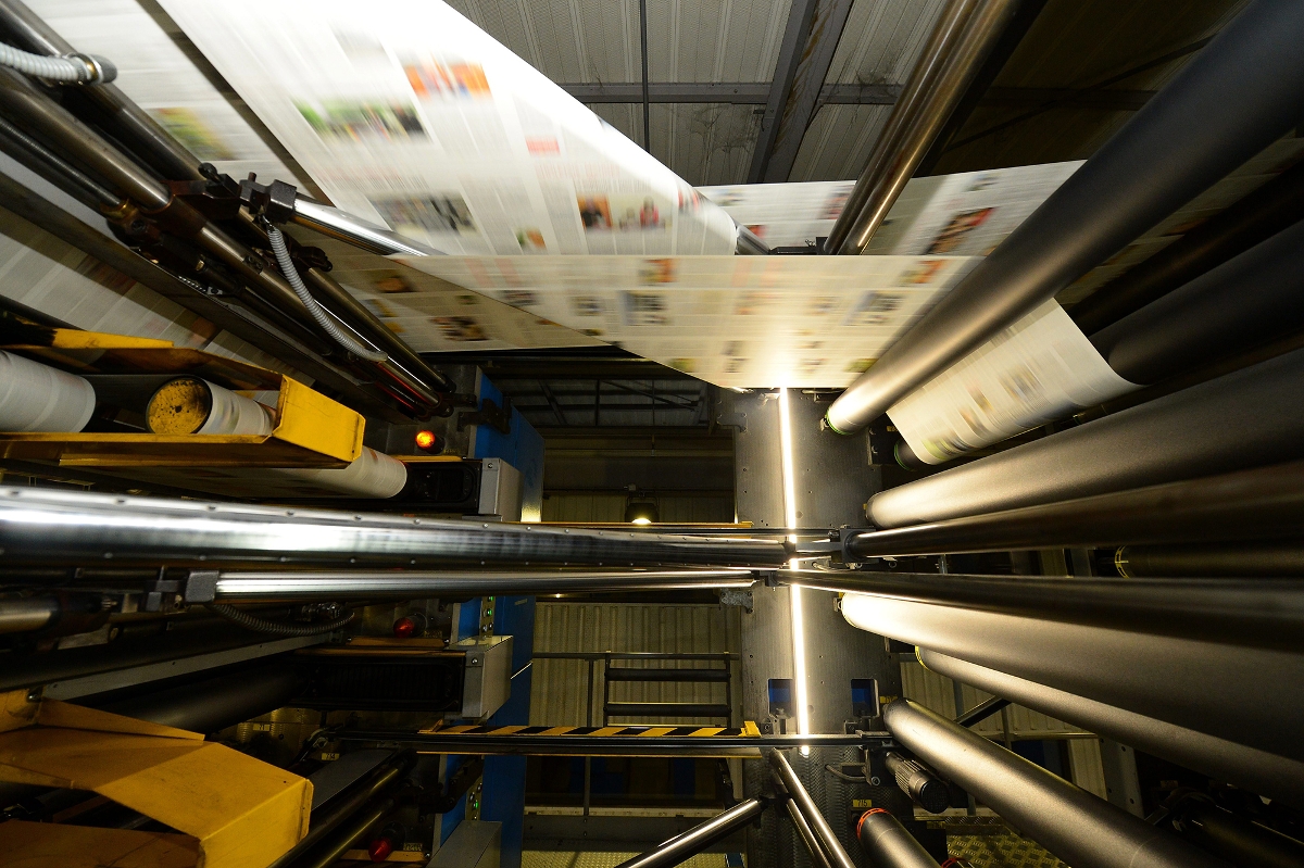 Le centre d'impression du Courrier de l'Ouest à Angers.
