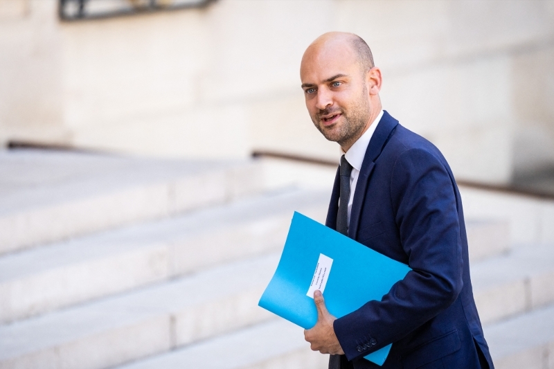 Jean-Noël Barrot, ministre délégué chargé de la transition numérique, lors du premier conseil des ministres à l'Elysée le 4 juillet 2022.