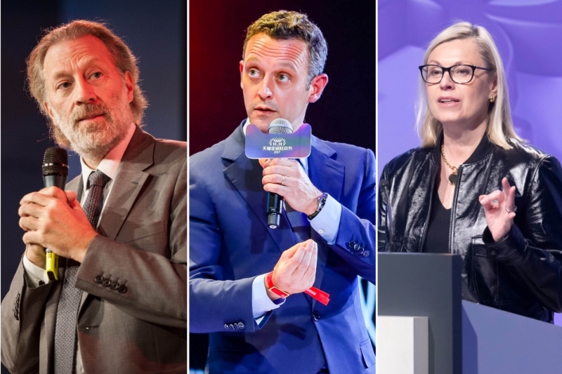 Jean-Claude Legrand, DRH de L'Oréal, Stéphane Rinderknech, à la tête de la branche Hostpitality Excellence de LVMH, et Chantal Gaemperle, DRH de LVMH.