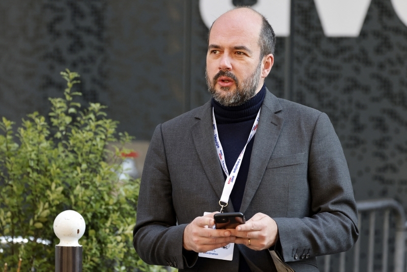 Clément Léonarduzzi, le 7 mars 2022, lorsqu'il était conseiller spécial en communication d'Emmanuel Macron.