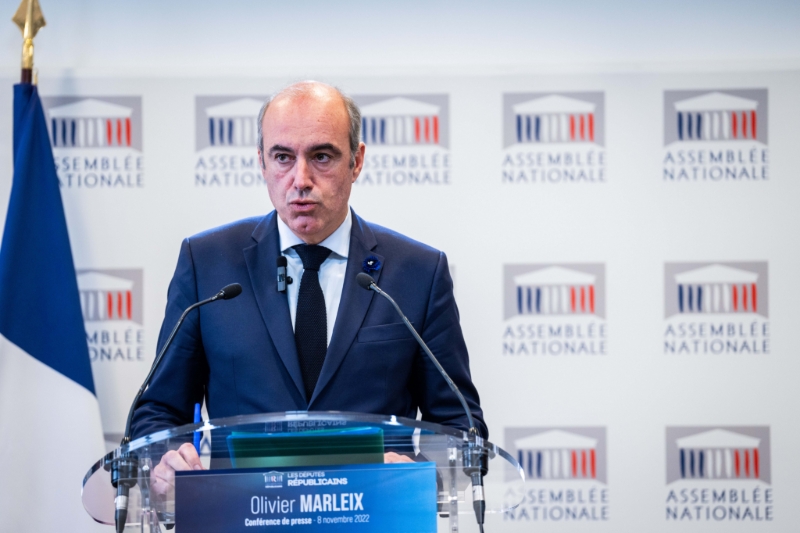 Le président du groupe LR à l'Assemblée nationale Olivier Marleix.