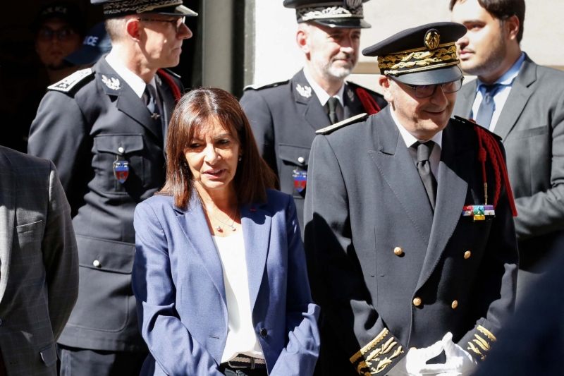 La maire de Paris Anne Hidalgo et le préfet de police Laurent Nuñez.