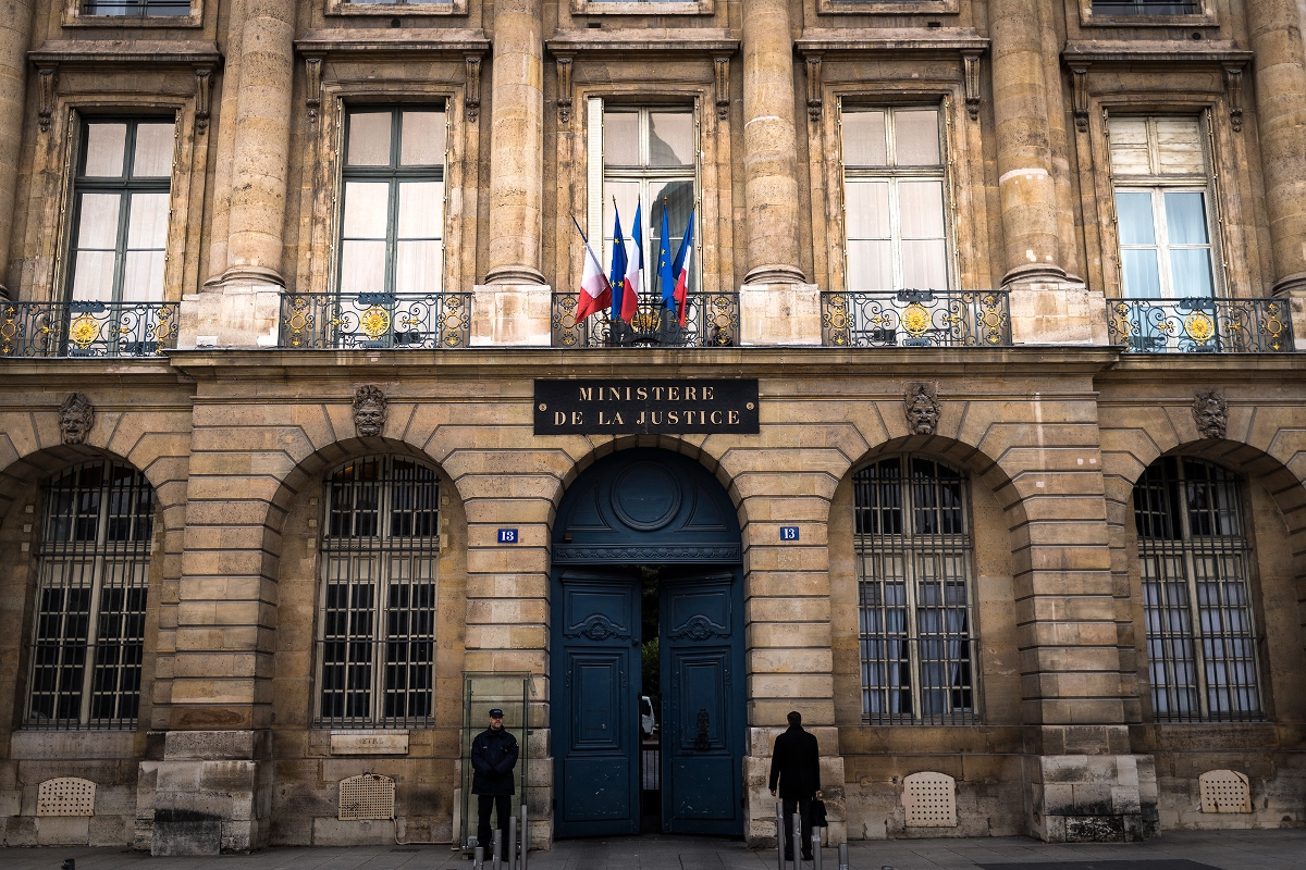 Le ministère de la justice, place Vendôme, à Paris.