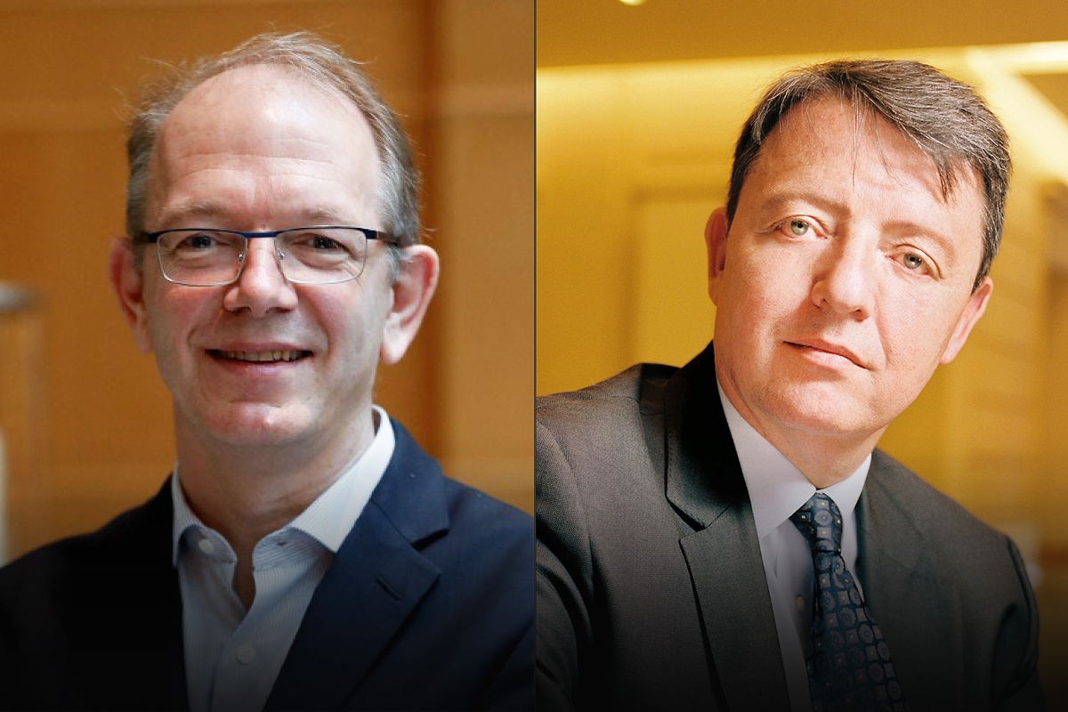 Le président du Leem, Thierry Hulot et son DG, Philippe Lamoureux.