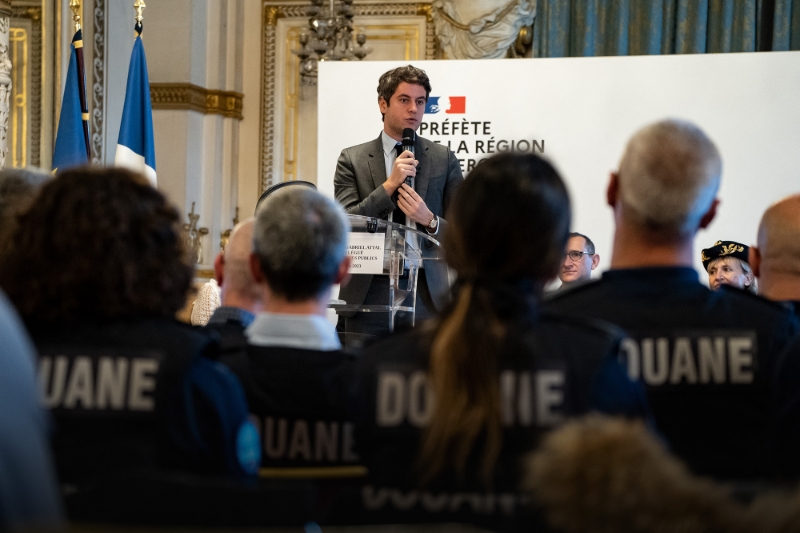 Le ministre des comptes publics, Gabriel Attal, à Lyon, le 31 mars 2023.