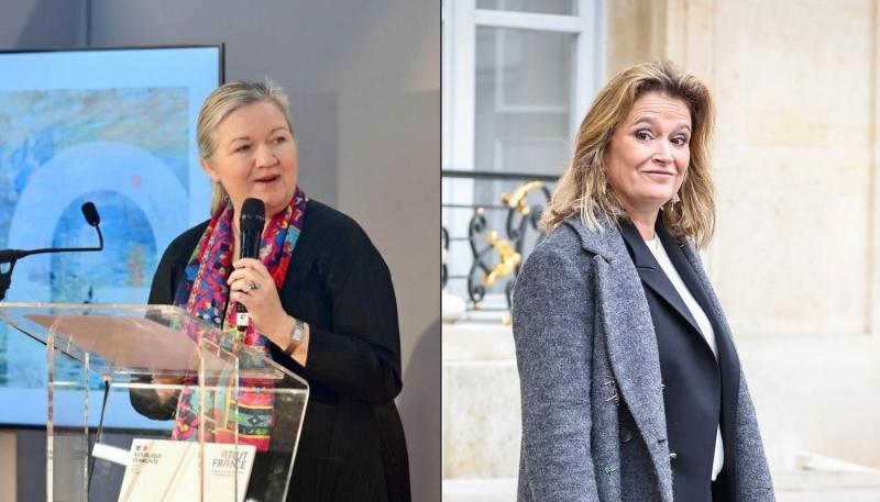 Caroline Leboucher (à g.), directrice générale d'Atout France, et Olivia Grégoire, ministre déléguée chargée du tourisme.