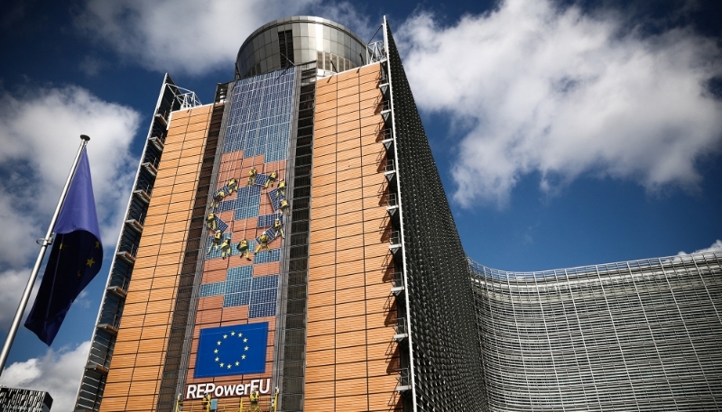 Vue du bâtiment Barlaymont de la Commission européenne à Bruxelles, en juin 2023.
