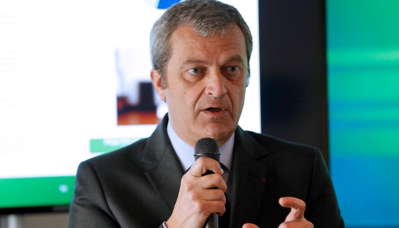 Philippe Germond, lors d'une conférence de presse à Paris, en mai 2015, lorsqu'il dirigeait Europcar.