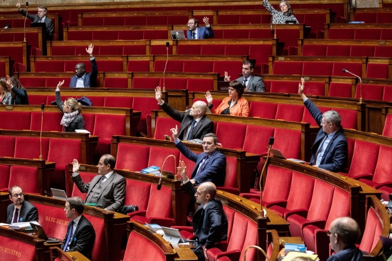 Le groupe LREM à l'Assemblée nationale, en mars 2019.