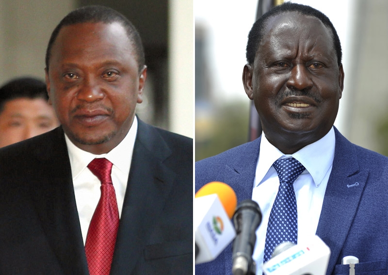 Uhuru Kenyatta et Raila Odinga.