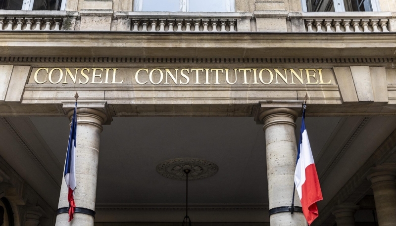 L'entrée du Conseil constitutionnel à Paris.