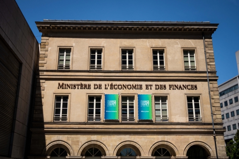 Le ministère de l'économie et des finances à Paris.