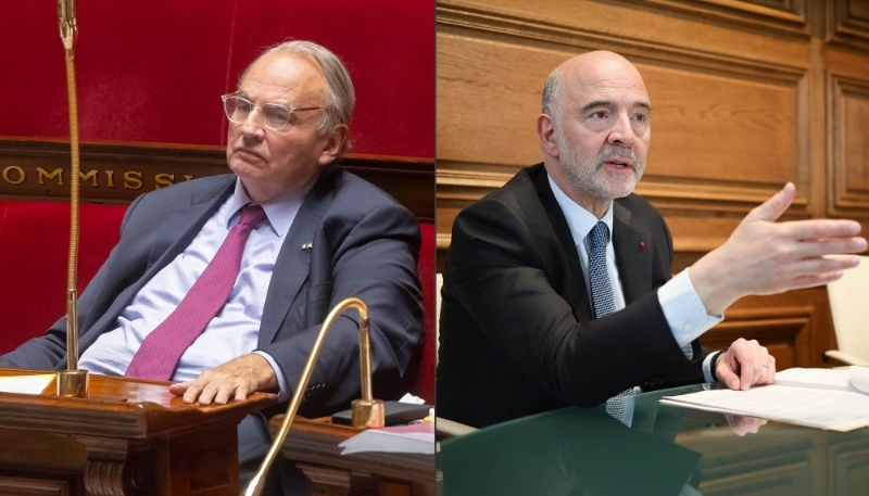 Le député Jean-Louis Bourlanges et le premier président de la Cour des comptes, Pierre Moscovici.

