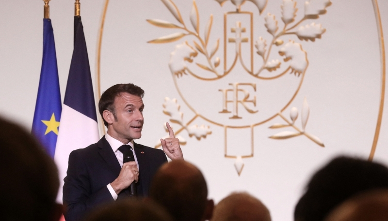 Emmanuel Macron, à l'Élysée, en octobre 2023. 