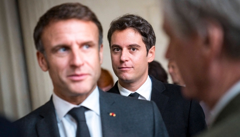 Emmanuel Macron et Gabriel Attal, au château de Villers-Cotterêts, en octobre 2023.