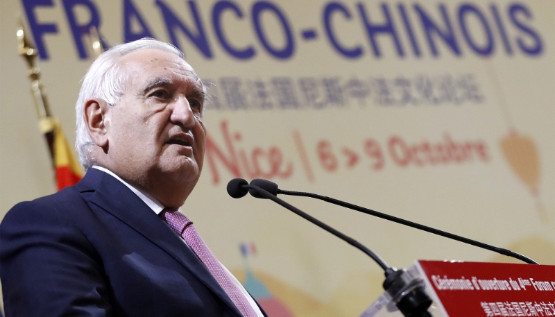 Jean-Pierre Raffarin, lors du forum franco-chinois de Nice, en 2019.