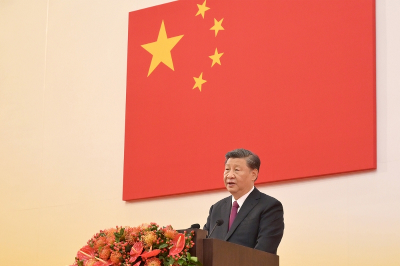 Le président chinois Xi Jinping, le 1er juillet, à Hong Kong.