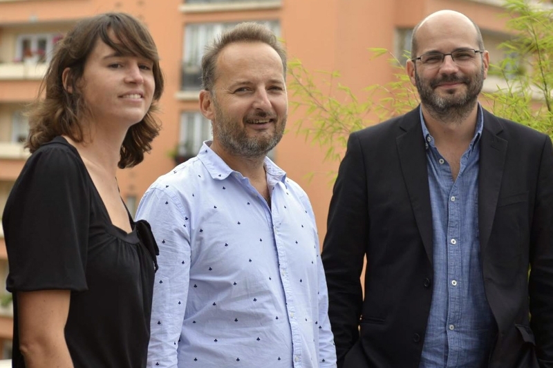 Gabrielle Boeri-Charles, Joël Ronez et David Carzon, cofondateurs de Binge Audio.