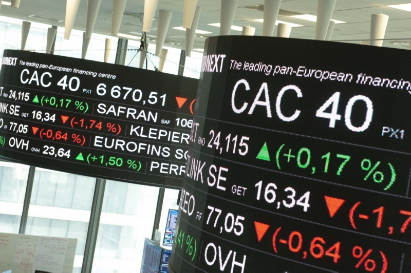 L'indice boursier CAC40 d'Euronext.