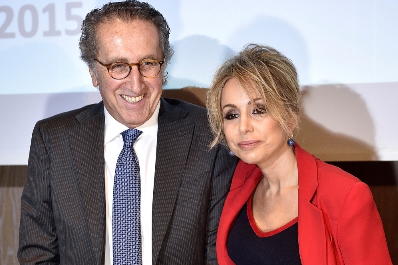 Ernesto Mauri, directeur général de Mondadori Group, avec Marina Berlusconi, qui représente la famille actionnaire via la holding Fininvest.